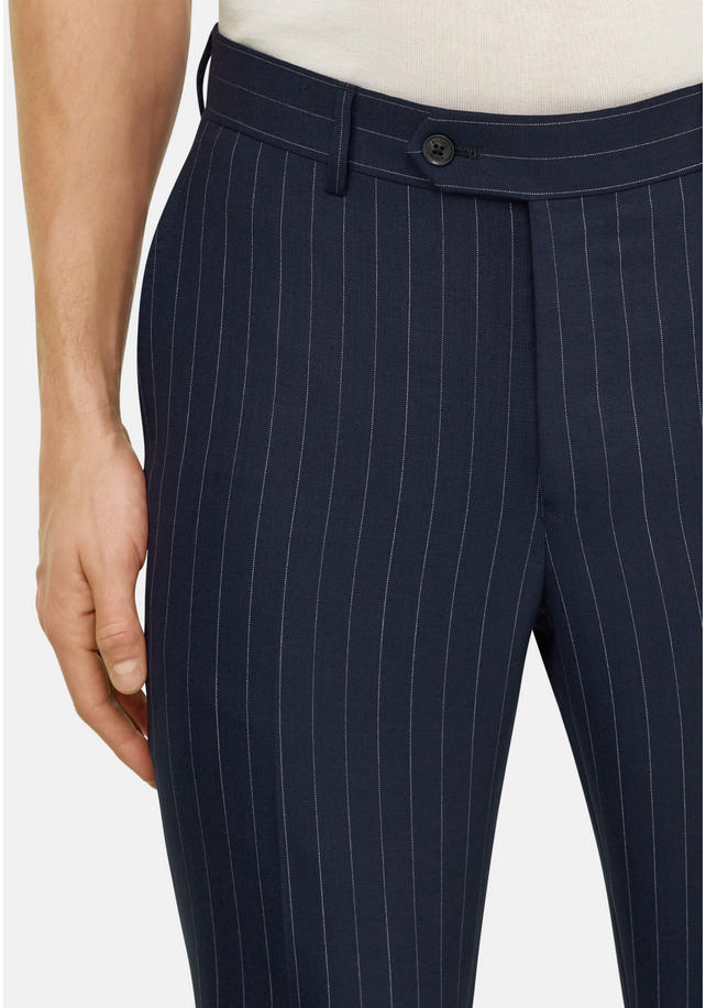 Brand Clothing Professional Manufacturer Wholesale 2 Piece Business Suits Blazer with Pants for Male Customized Pinstrip Wool Single Breast Men Suit Blazer