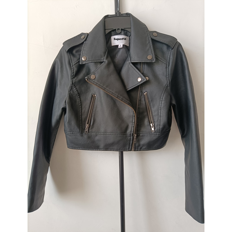 China Factory Real Leather Women Jackets Lady Moto Outwear Bomber