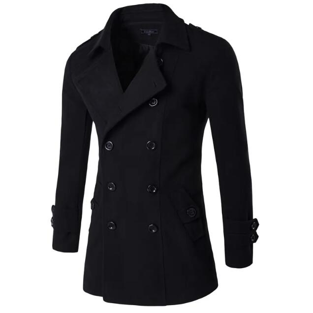 High Quality Men's Trench Coat Long Winter Trench Coat