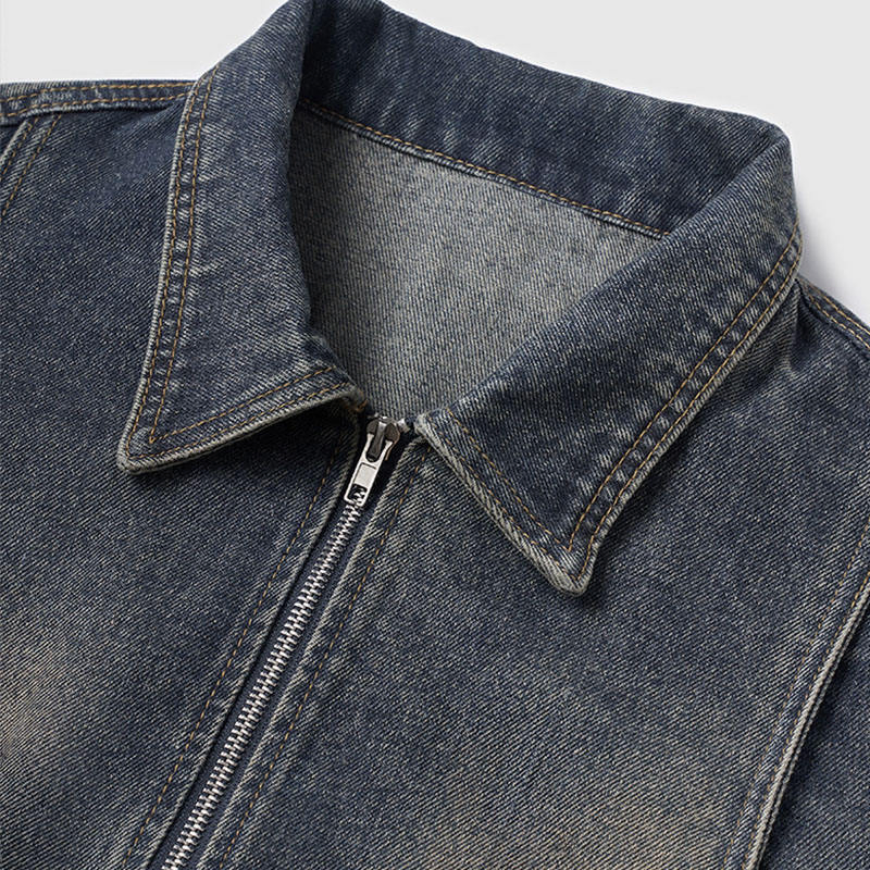 High-Quality Washed Denim Jacket, Men's Plain Weave Denim Jacket, Unisex Denim Jacket Clothing