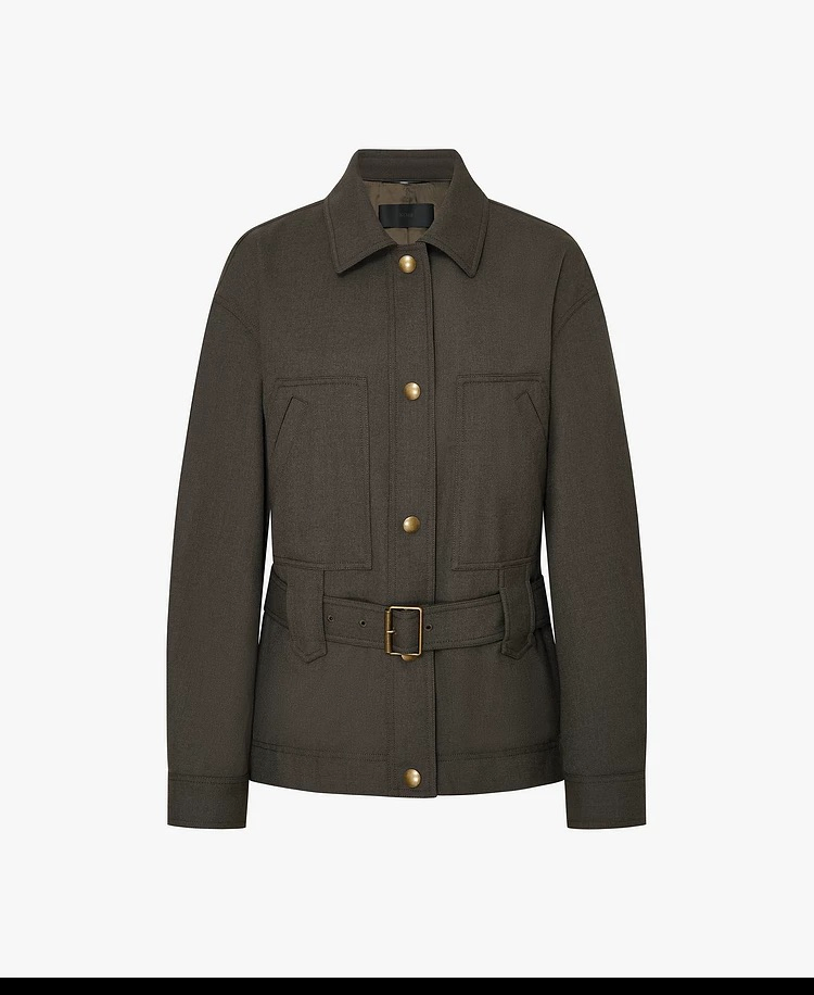 High-End Buttons and Zipper Closure MID Fit Trench Coat for Women Fashion Wear