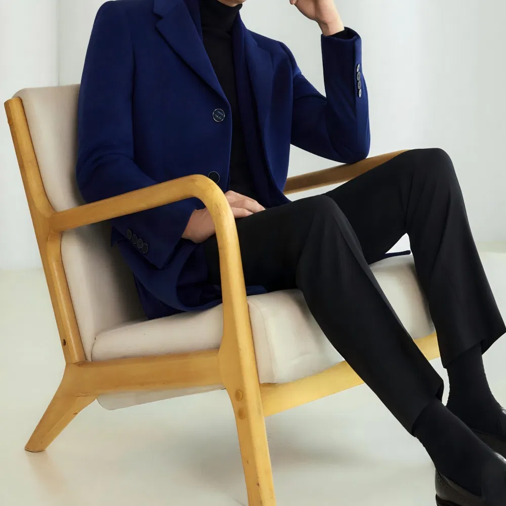 Factory Outlet Spring and Autumn Season Outfits Men's Breathable Wool Coat