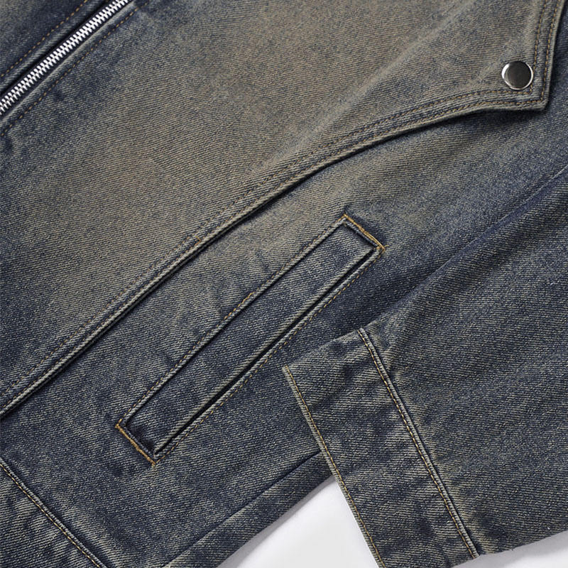 High-Quality Washed Denim Jacket, Men's Plain Weave Denim Jacket, Unisex Denim Jacket Clothing