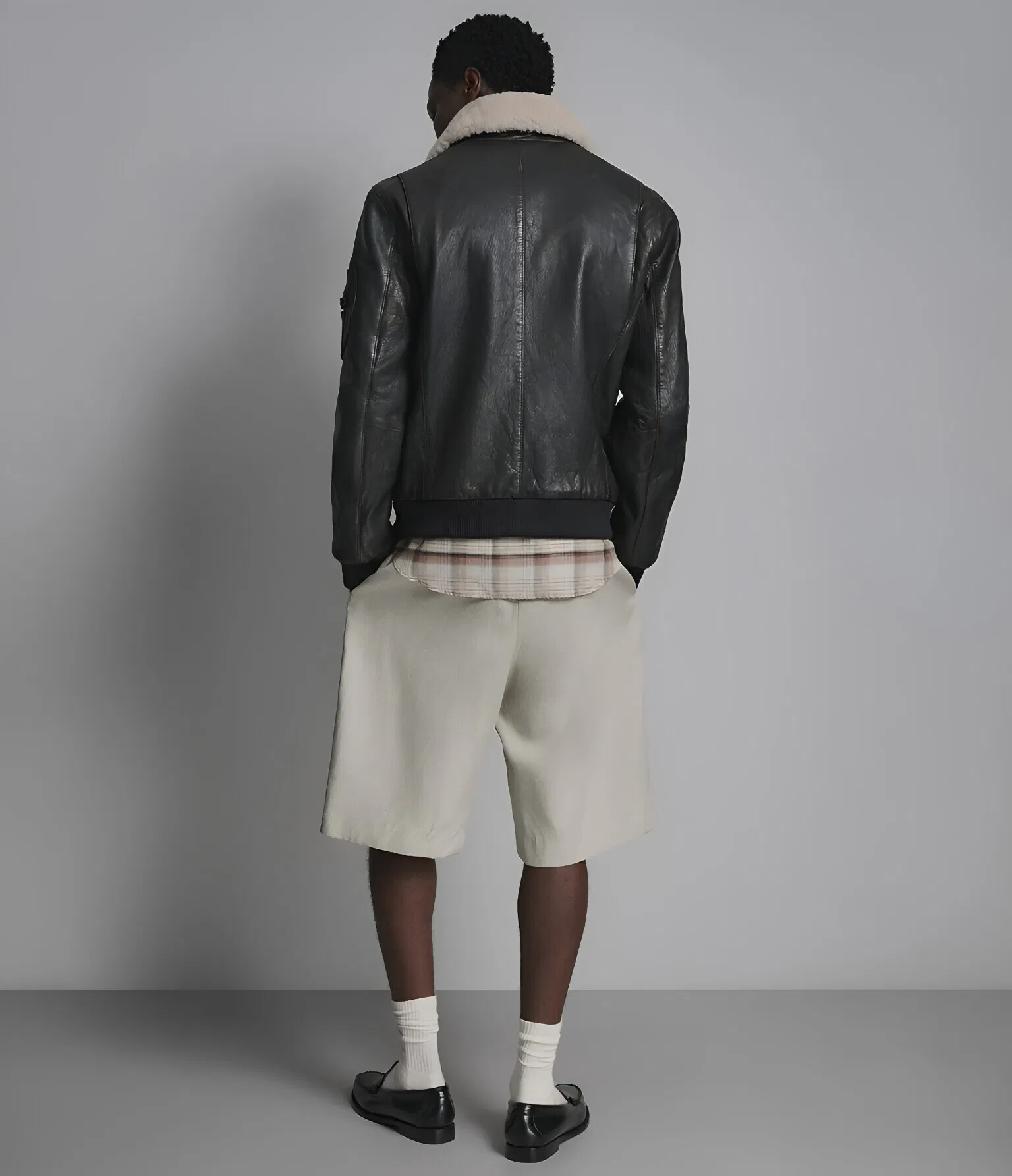 Premium Faux Leather Biker Jacket for Men with Warm Fur