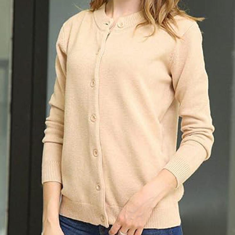 Women's Trendy Thick Button Knitted Cardigan Sweaters Coats