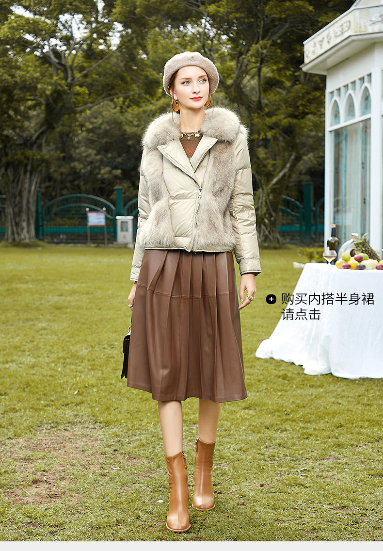 Custom Women Russian Down Jacket Women Down Jacket Collar Fur Puffer Shiny Down Jacket for Women