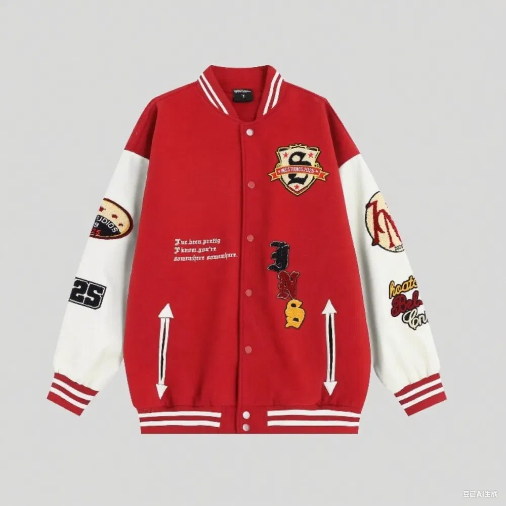 Contrast Stitching Highlight Design Details and Fashion Sense Sports Bomber Jacket