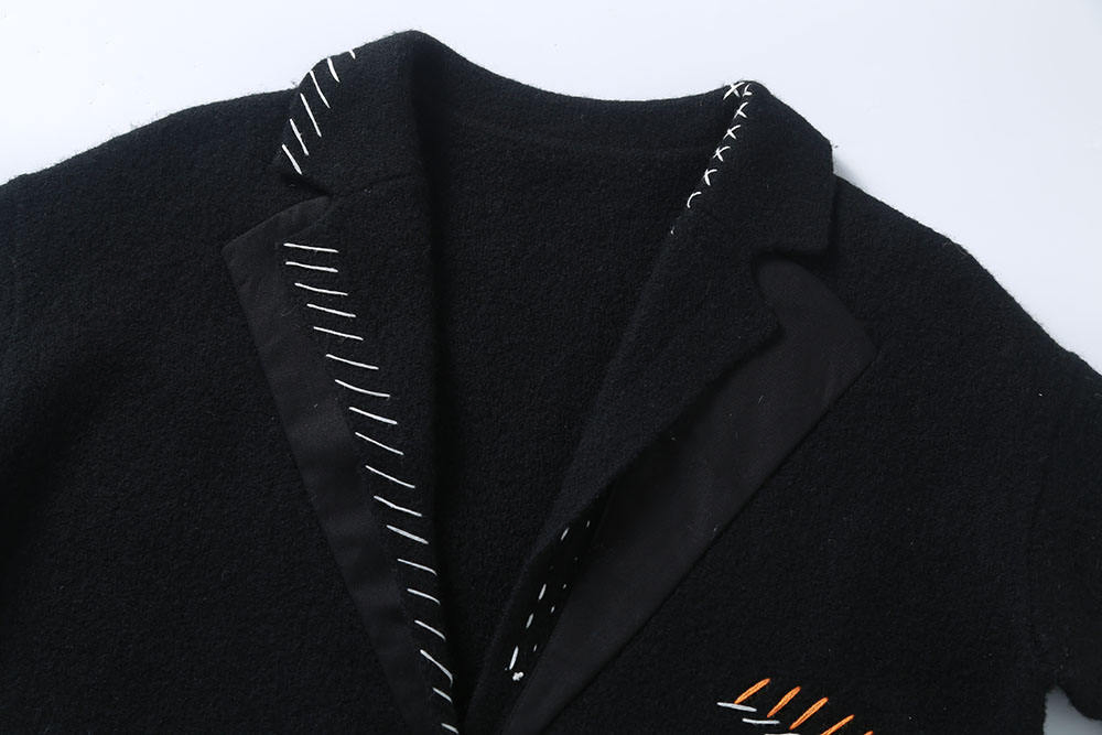 2025 Women's Korean Style Elegant 100%Merino Wool Knitwear Autumn Winter Ladies Fashionable Black Long Length Button up Knitted Sweater Coat