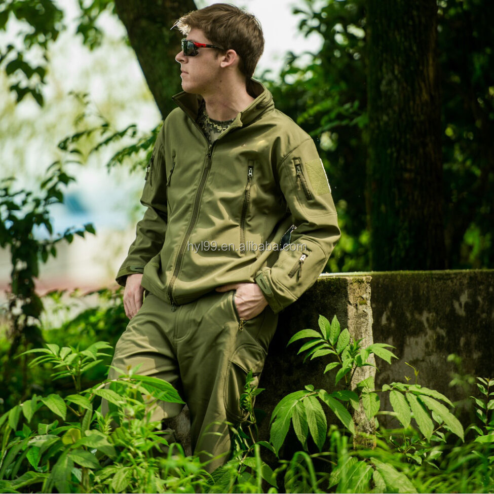 Lightweight Wholesale Leather Waterproof Jacket, Desert Digital Camouflage for Patrol Duty