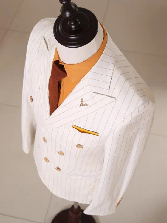 Striped Men Suit Blazer