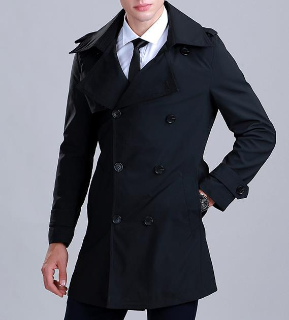 Men′ S Windbreaker Made in China Coat/Can Export High-Quality Fabric Leisure Trench Coat