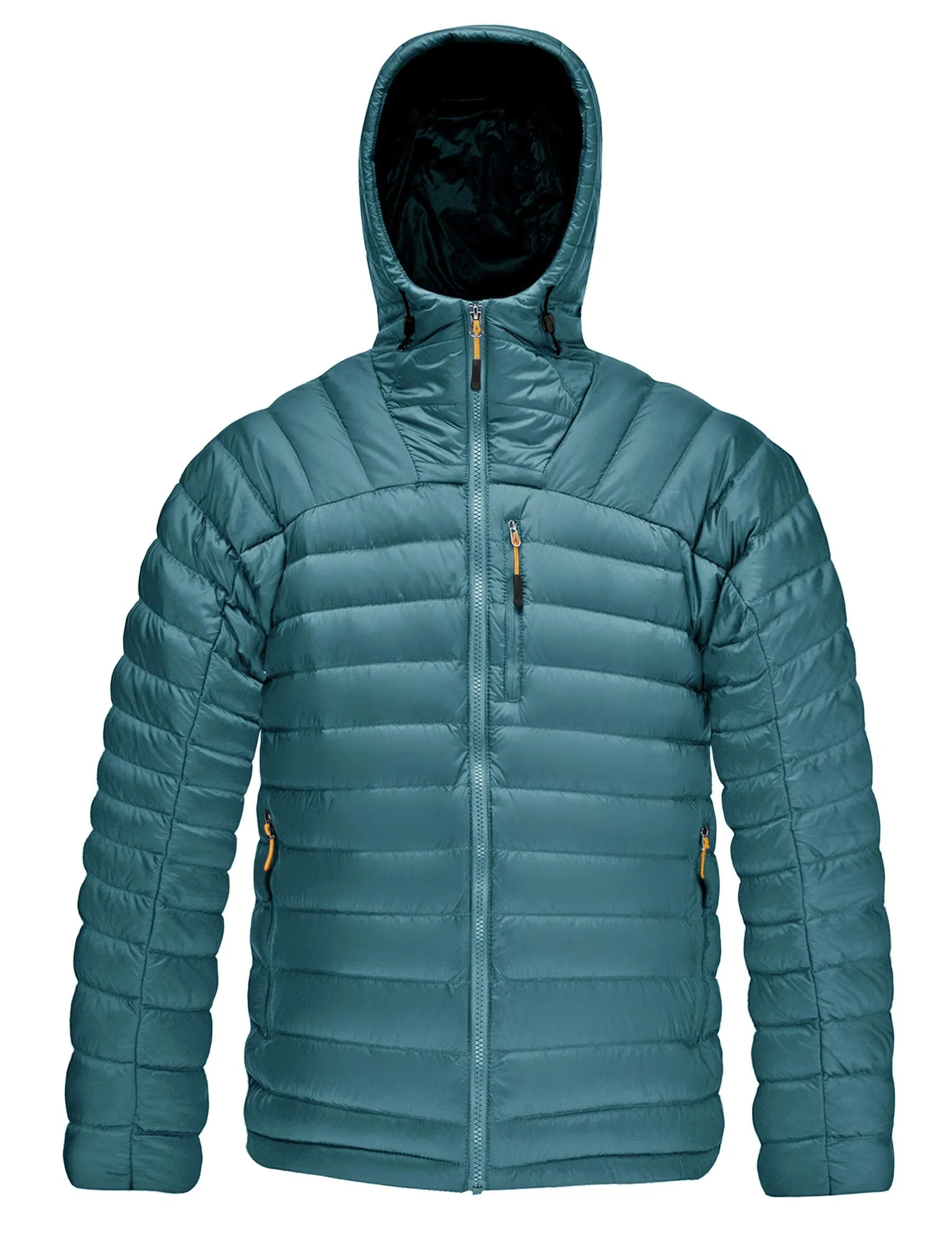 Asiapo China Factory Men's Lightweight Insulated Breathable Packable Hooded Down Jackets with Multi-Pocket