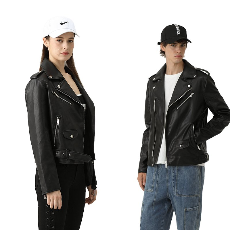 Chaqueta De Cuero PARA Mujer Leather Black PU Women Jacket