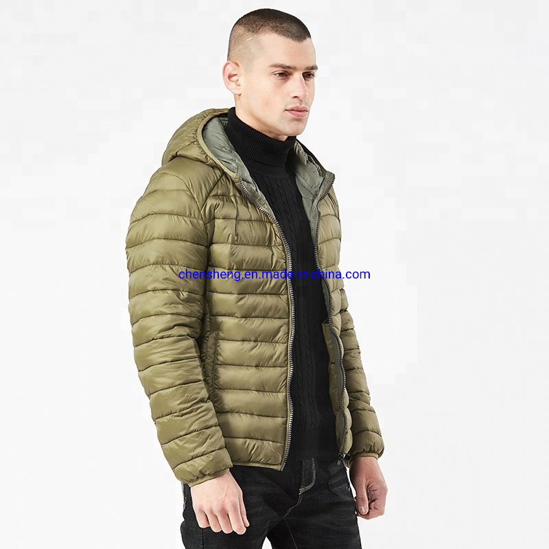Light Weight Breathable Winter Mens Hooded Goose Down Jackets