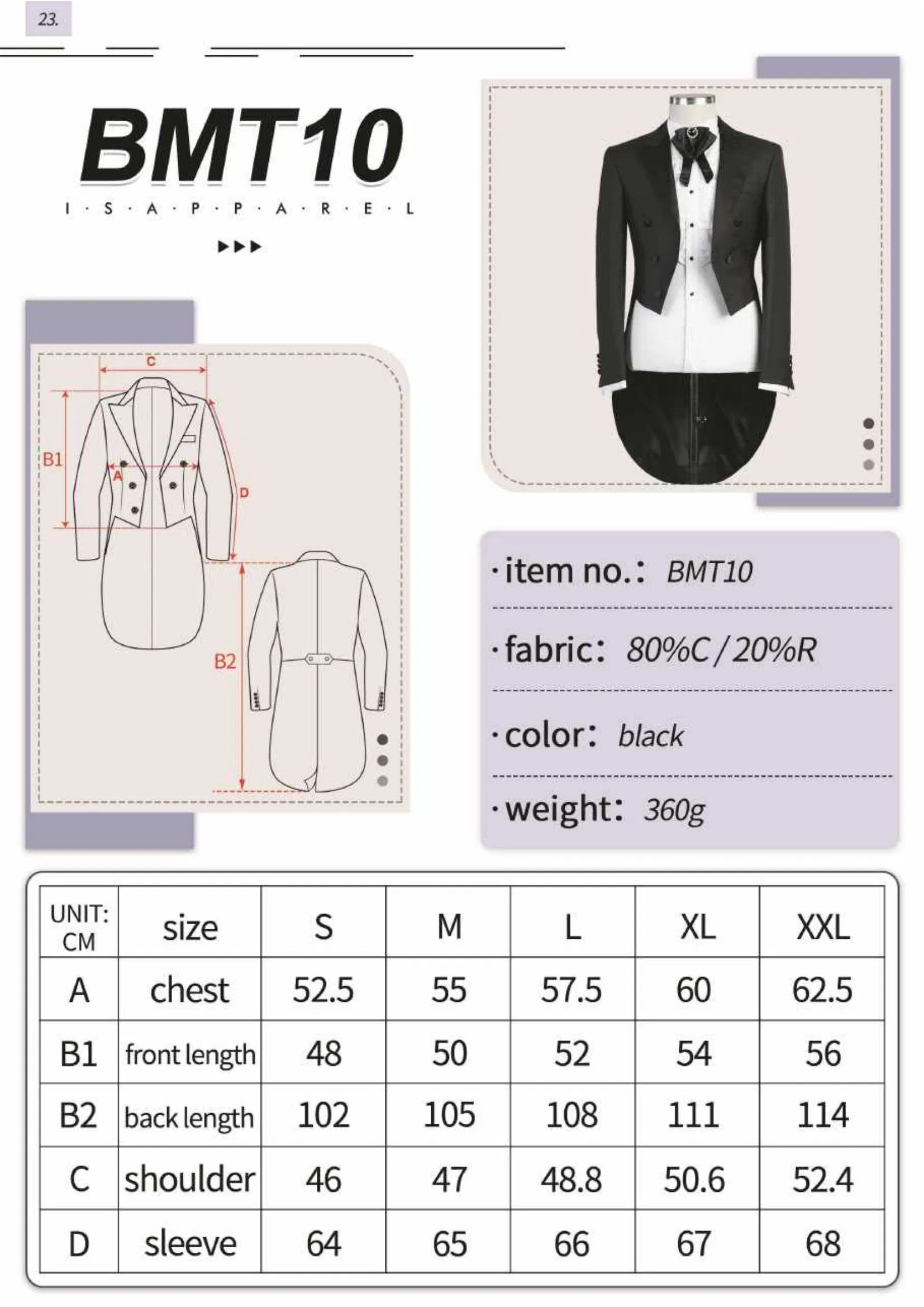 Tailcoat Jacket Back View