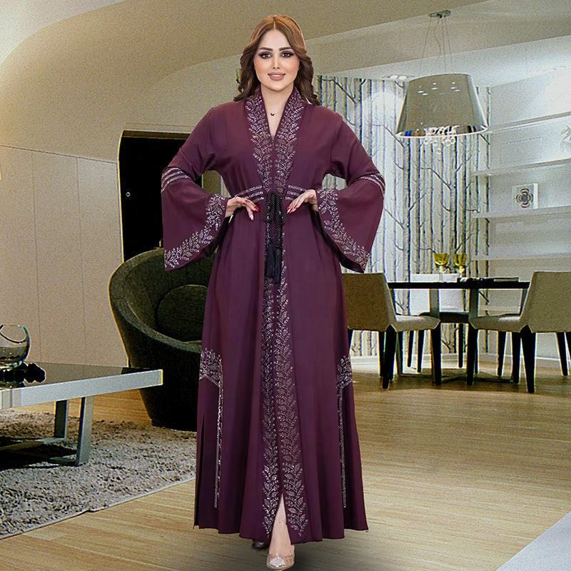 Elegant Middle Eastern Muslim Maxi Dress for Women