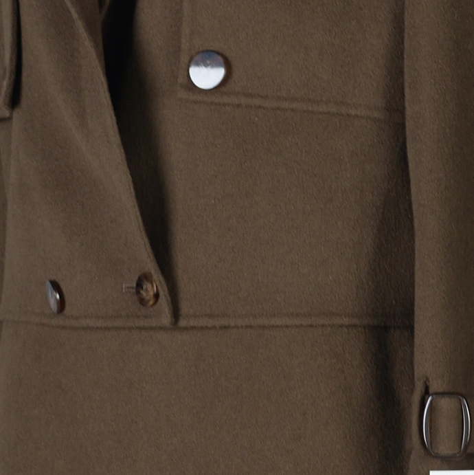 Luxury Merino Wool and Cashmere Blend Trench Coat for Women