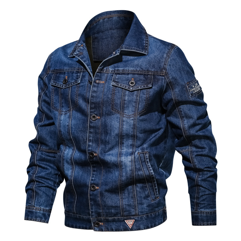 Men's Fashion Denim Coat 4 Pockets Button Down Casual Jeans Trucker Jacket