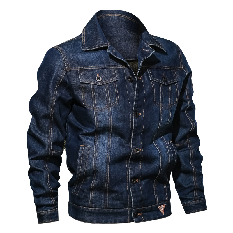 Men's Fashion Denim Coat 4 Pockets Button Down Casual Jeans Trucker Jacket