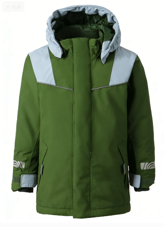 Kids' Multi Color Water Repellent Hooded Parka