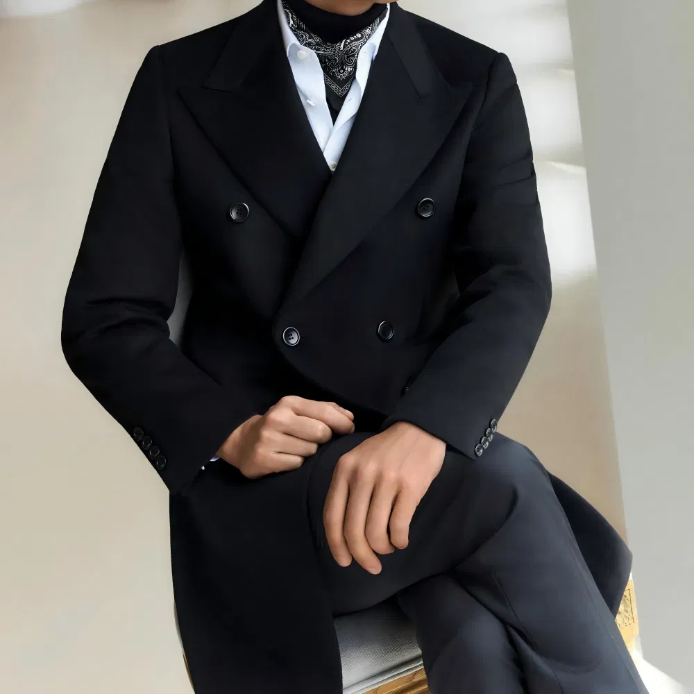 Factory Outlet Spring and Autumn Season Outfits Men's Breathable Wool Coat