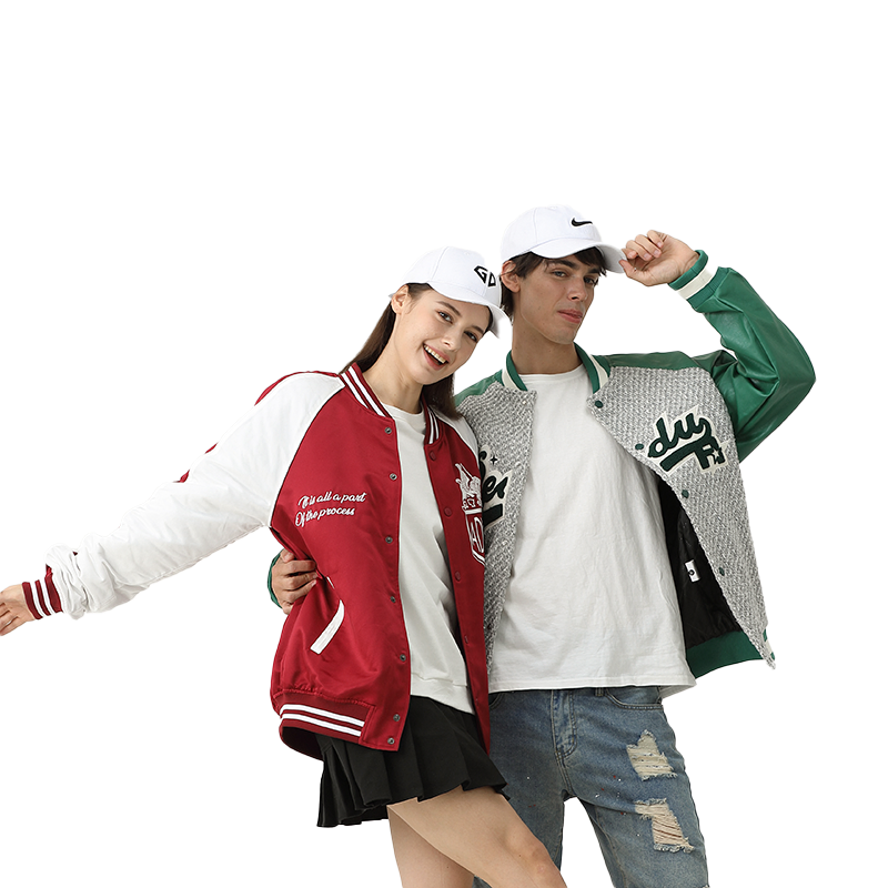 Logo Fashion Wholesale Cotton Bomber Varsity Uniform Patch Women Coat Letterman Baseball Jacket