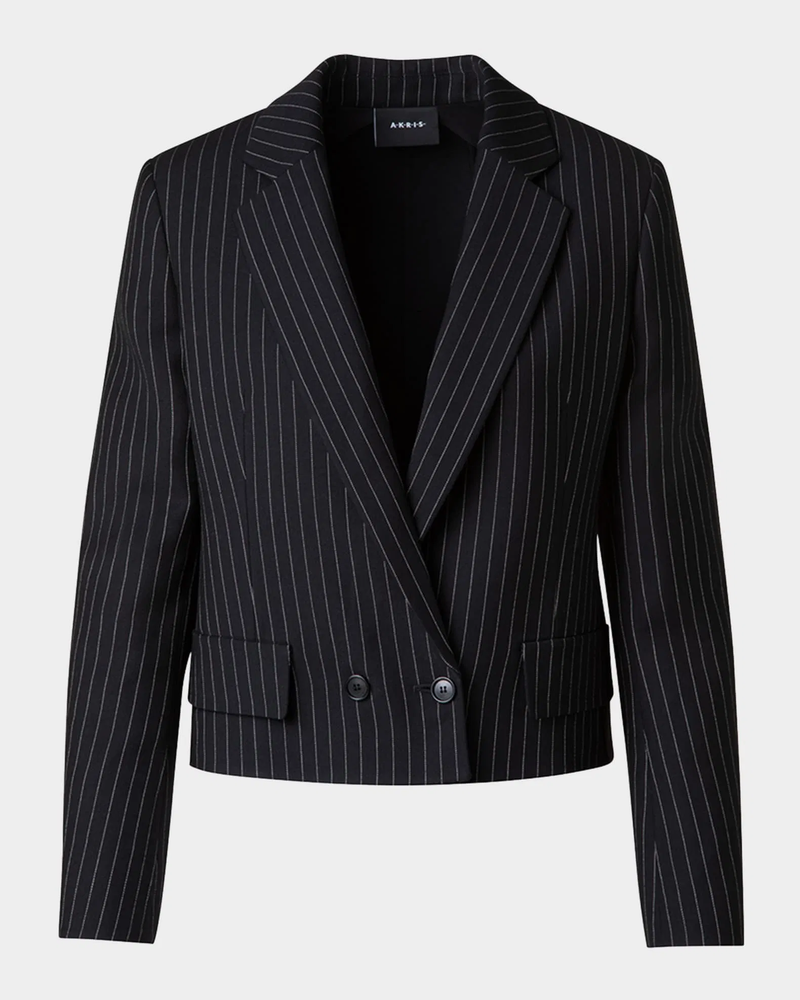 Wholesale OEM High-End Fashion Pinstripe Double-Breasted Casual Business Women's Short Blazer