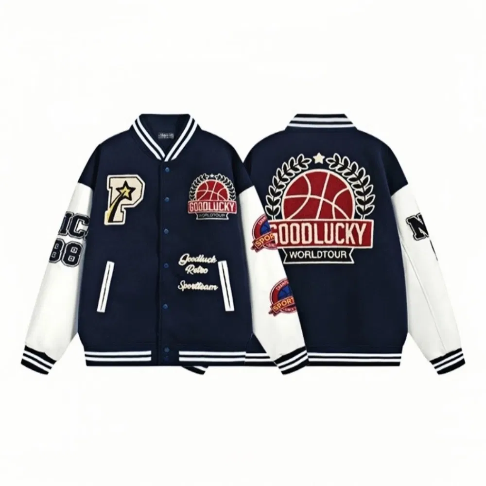 Patch Designs Add Unique Personalized Style Sports Bomber Jacket