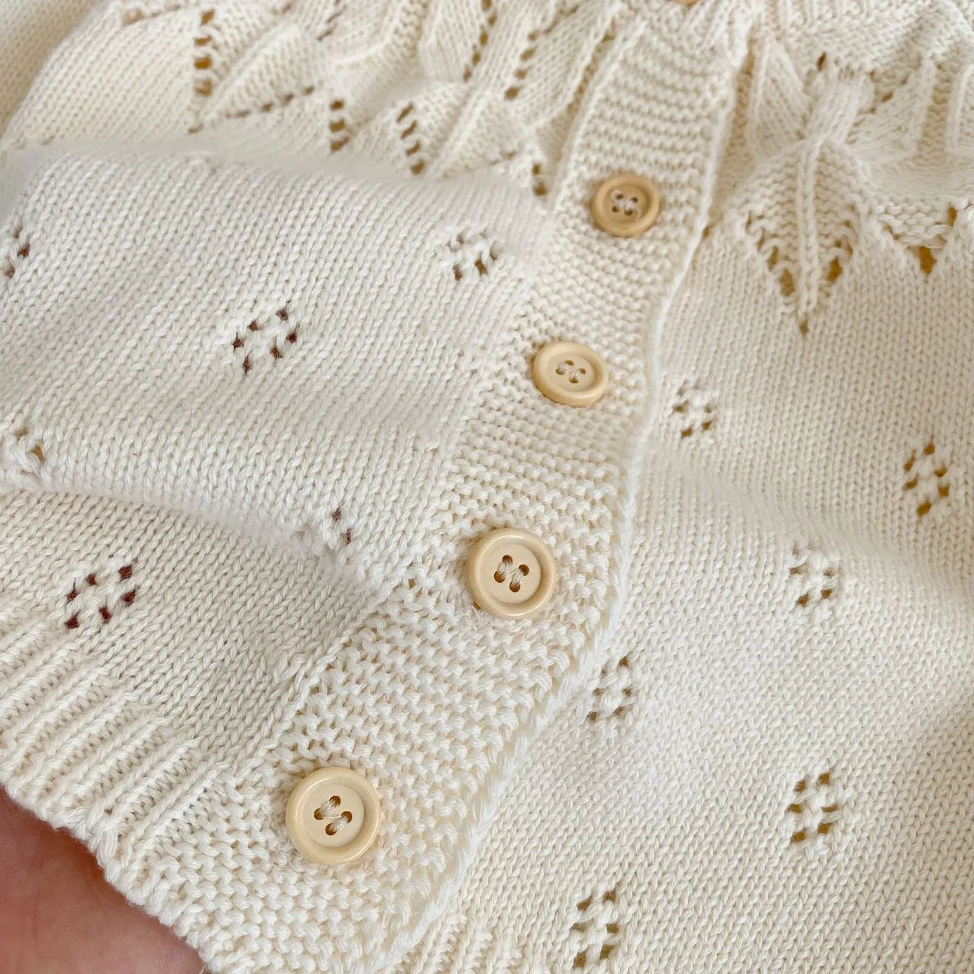 Spring Autumn Boys Girls Infant Kids Sweater Knitwear Baby Round Neck Knitted Cotton Cardigan