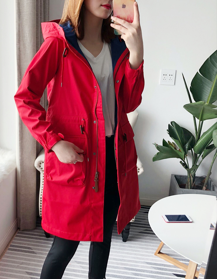 100% Polyester Long Waterproof Coat Woman Parkas Pfc-Free