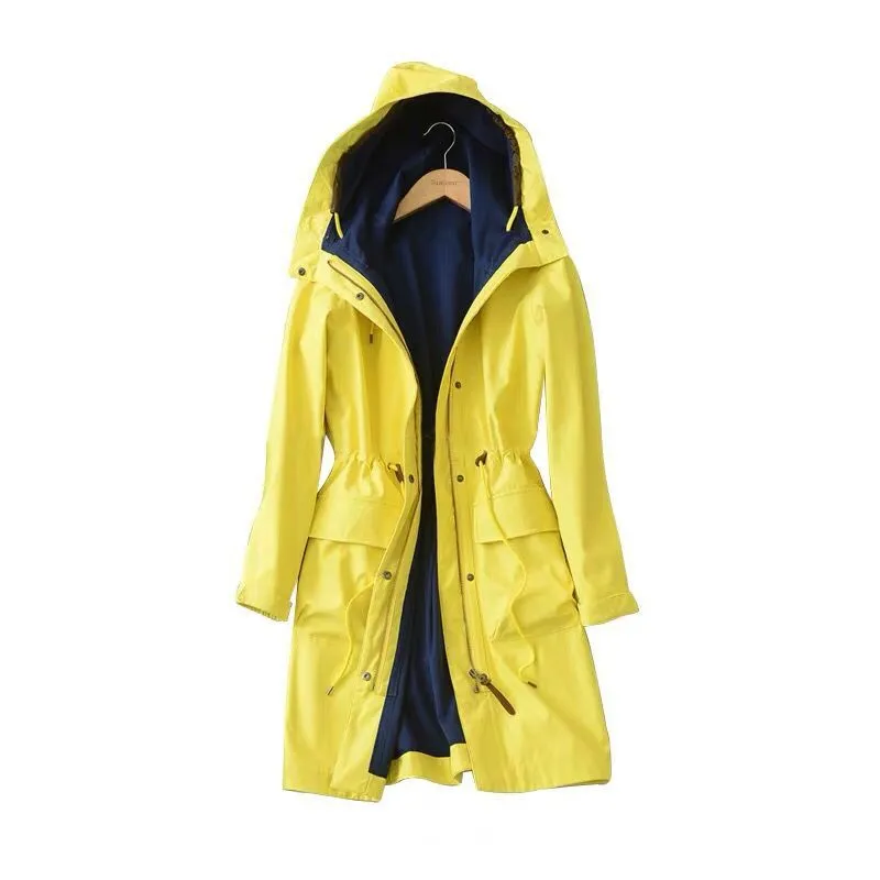 100% Polyester Long Waterproof Coat Woman Parkas Pfc-Free