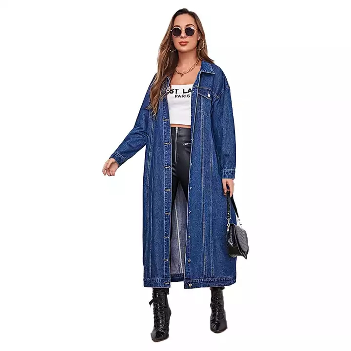 Stylish Women's Long Sleeve Denim Cardigan Jacket for Fall