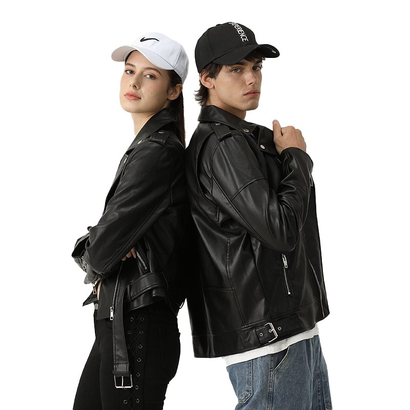 Chaqueta De Cuero PARA Mujer Leather Black PU Women Jacket