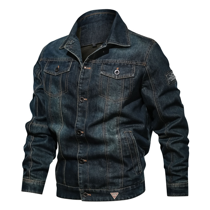 Men's Fashion Denim Coat 4 Pockets Button Down Casual Jeans Trucker Jacket