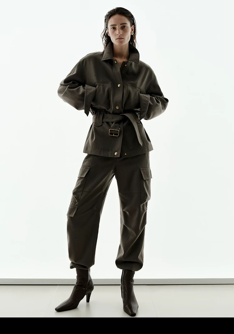 High-End Buttons and Zipper Closure MID Fit Trench Coat for Women Fashion Wear