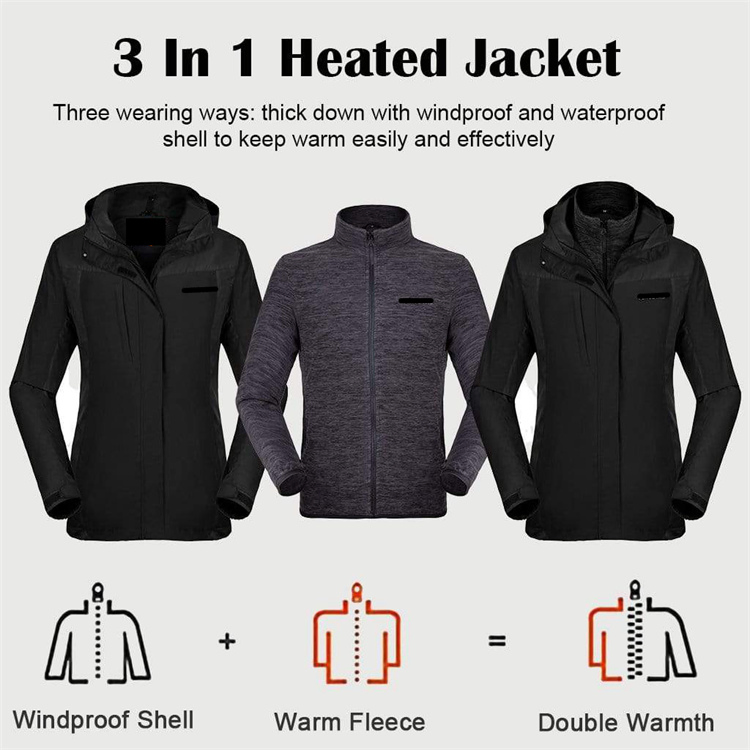 Factory Wholesale Manufacture Color Custom Heated Women Parka