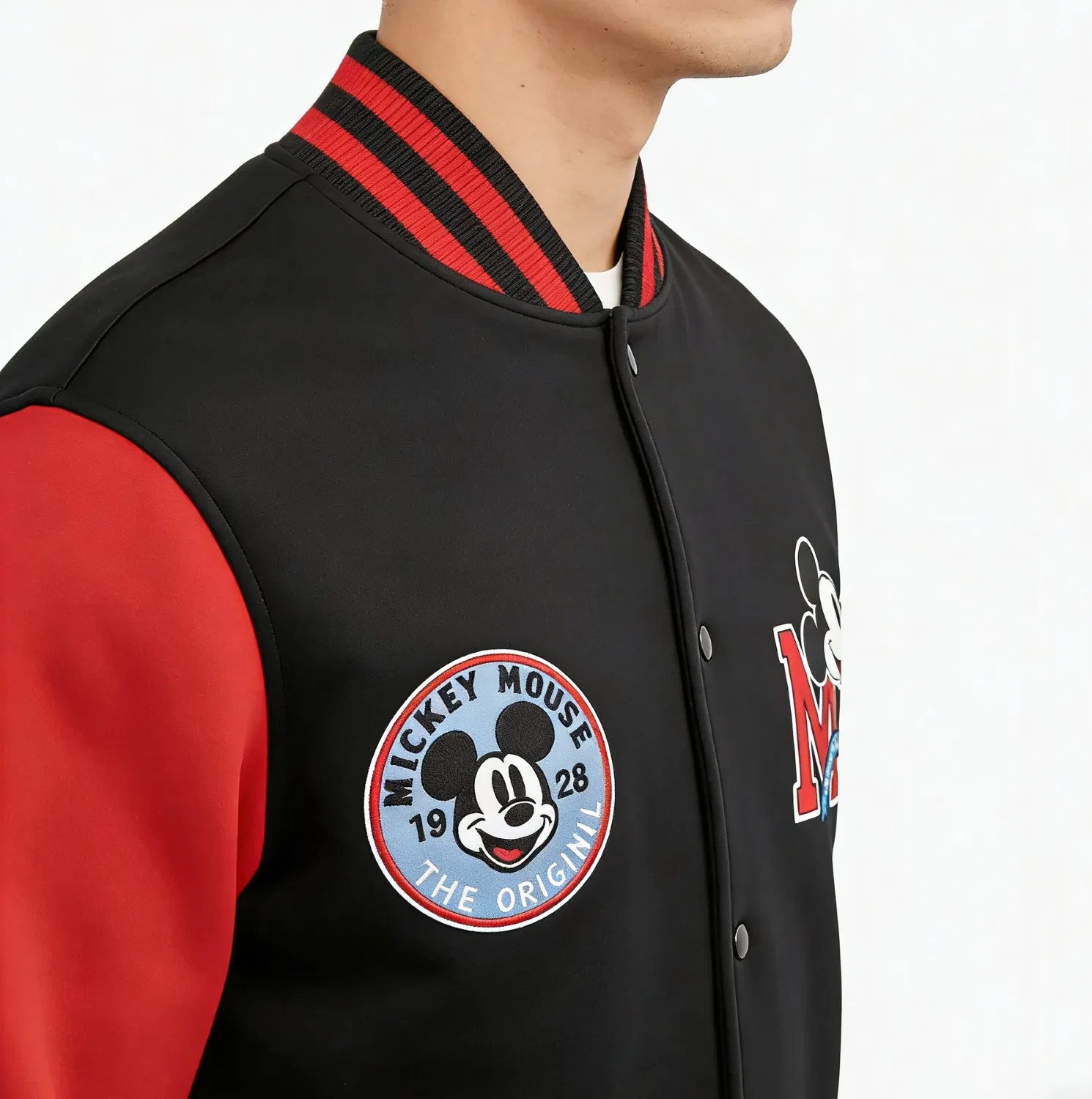 Soft Fleece Relaxed Fit Custom Zip up Casual Mens Contrast Fleece Bomber Jacket