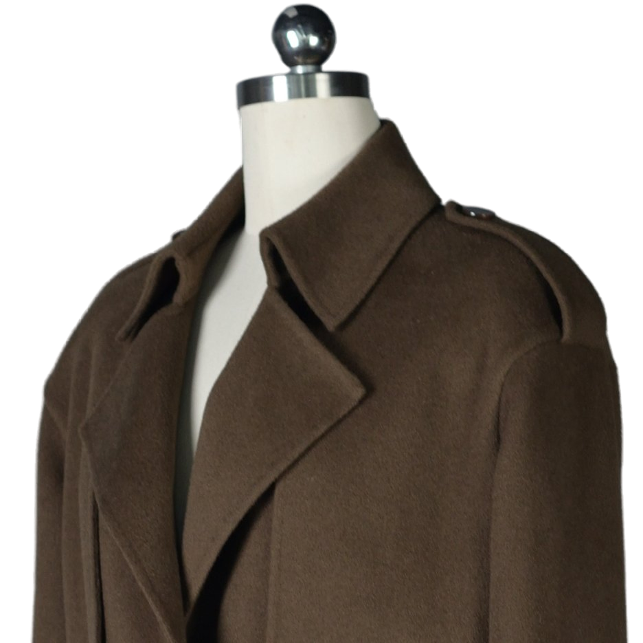 Luxury Merino Wool and Cashmere Blend Trench Coat for Women
