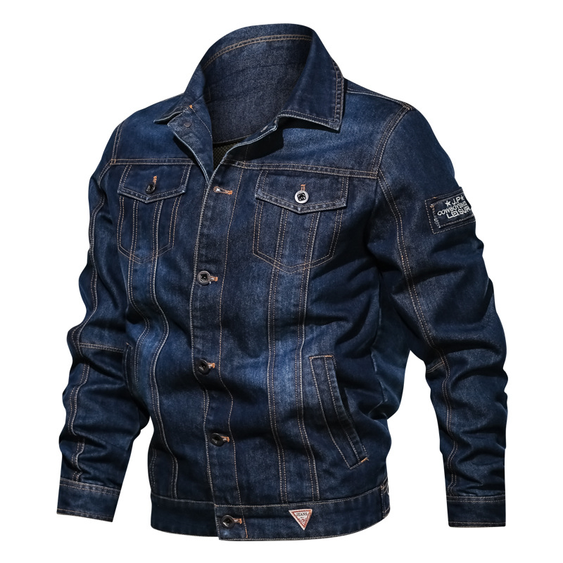 Men's Fashion Denim Coat 4 Pockets Button Down Casual Jeans Trucker Jacket