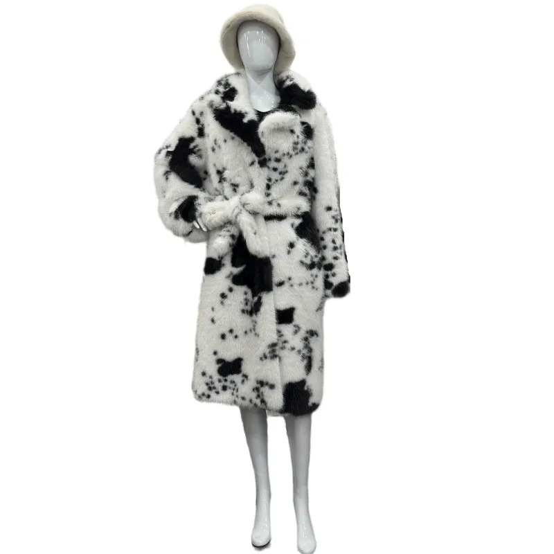 Faux Wool Fur Coat Detail 1