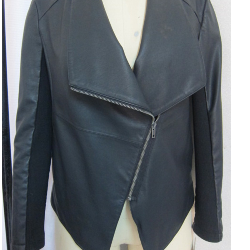 China Factory Real Leather Women Jackets Lady Moto Outwear Bomber