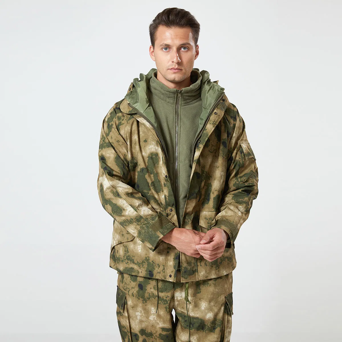 G8 Heavy Duty Wholesale Leather Waterproof Jacket, Combat Style with Hood and Zippers