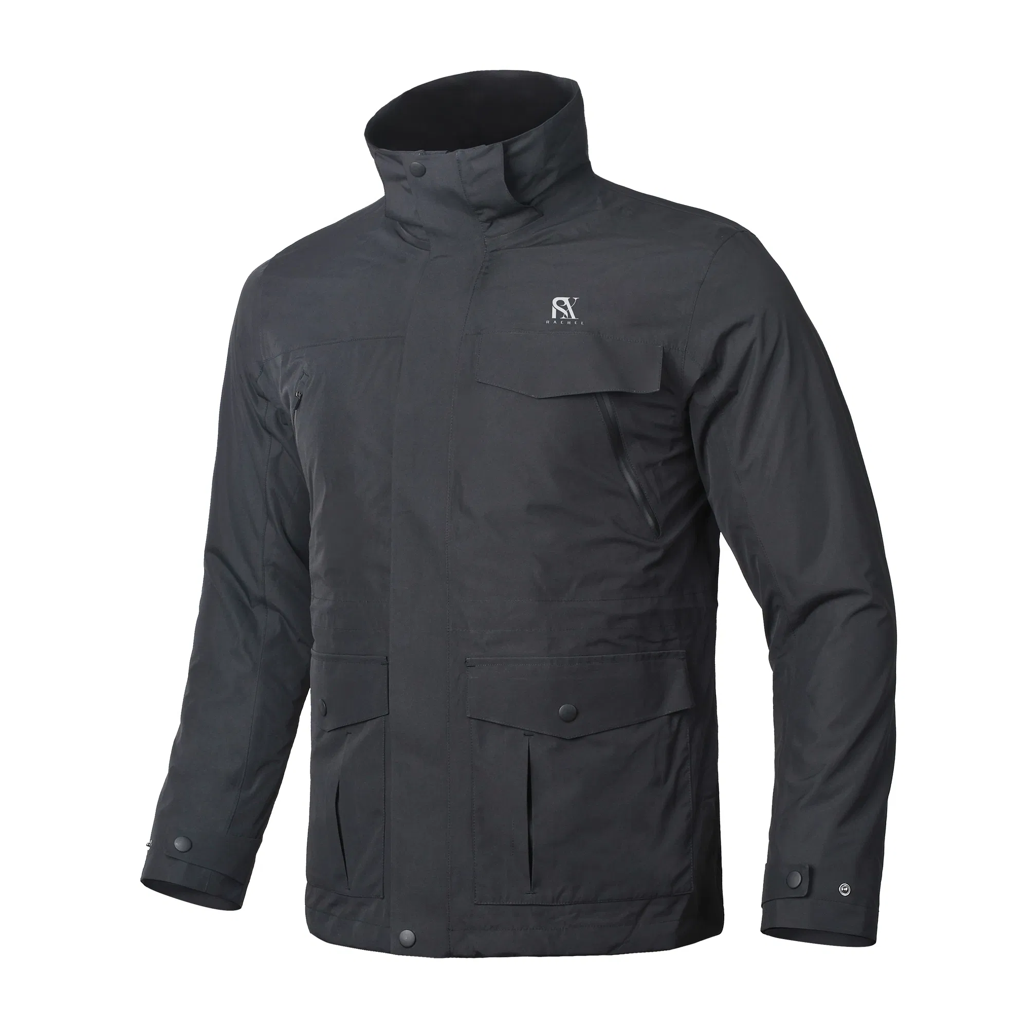 New Style Men Outdoor Clothing Waterproof Lightweight Softshell Black Parka