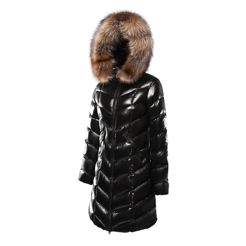 Bechange Women's Winter Puffer Coat Warm Jacket with Fur Removable Hood