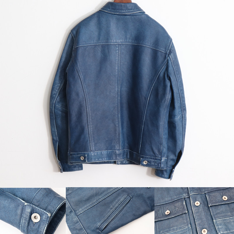 China Women Cowhide Clothes Trench Coats Cowboy Men Leather Jackets