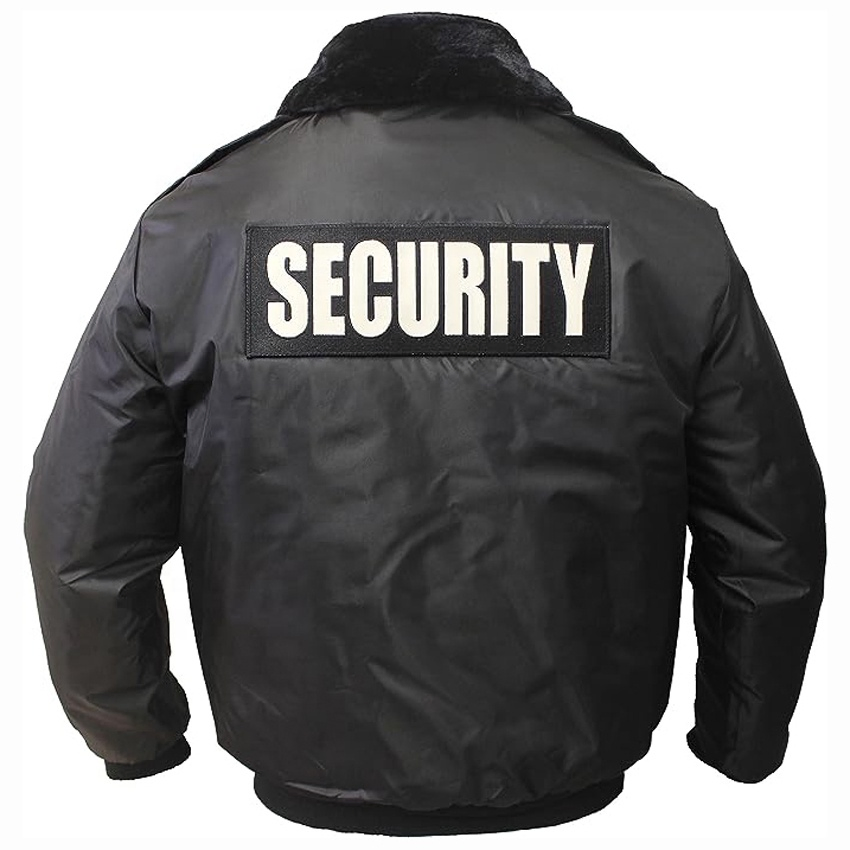 Wholesale Watch-Guard Bomber Jacket (Black) Custom Make Security Uniform Bomber Jacket