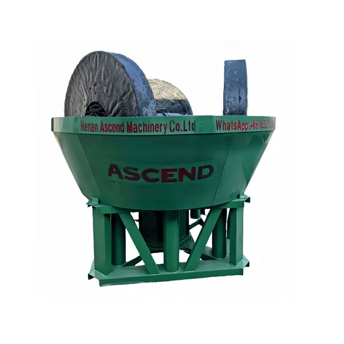 China 1100 1200 model Three rollers water wet pan mill for gold ore grinding Products, Companies
