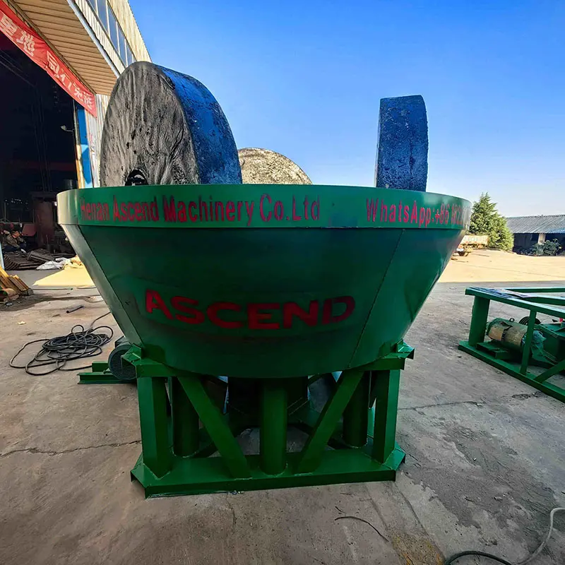 China 1100 1200 model Three rollers water wet pan mill for gold ore grinding Products, Companies