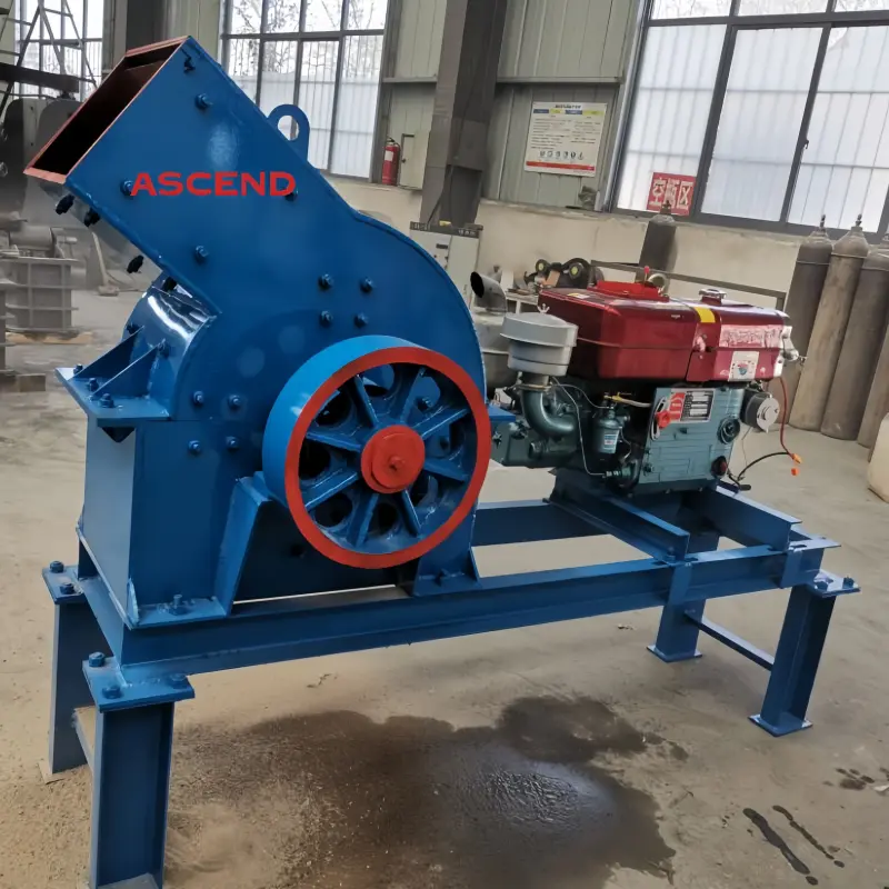 China Diesel engine hammer crusher mill glass stone crushing machine Manufacturers, Product