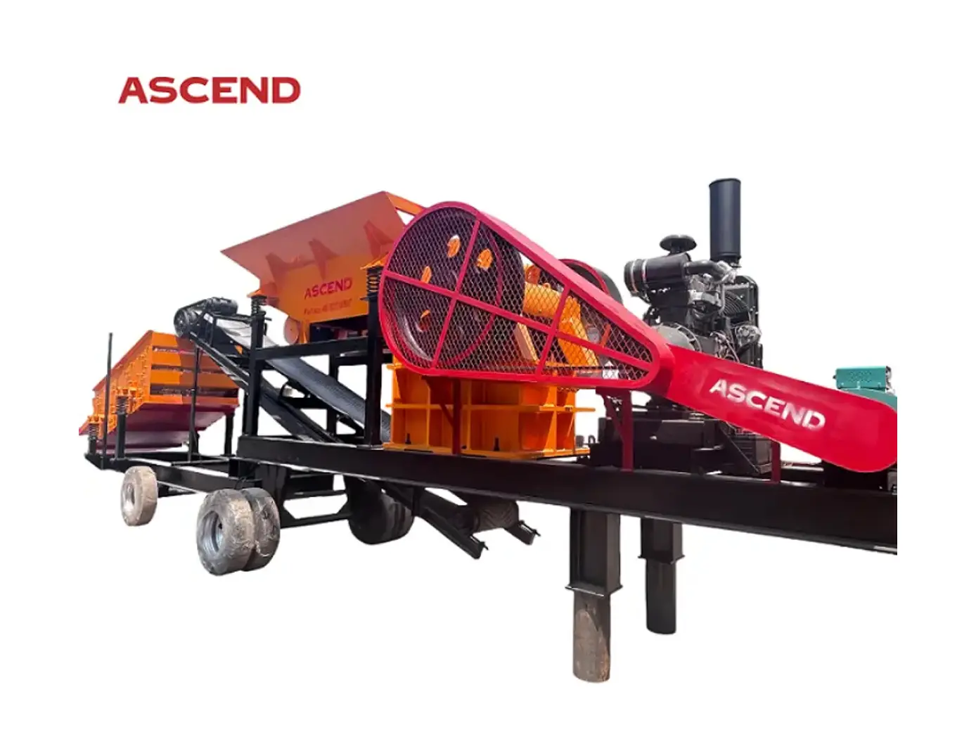 Ascend mobile crusher plant on wheels for flexible on-site crushing operations